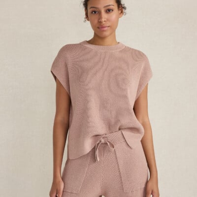 Organic Cotton Cashmere Drop Shoulder Tee