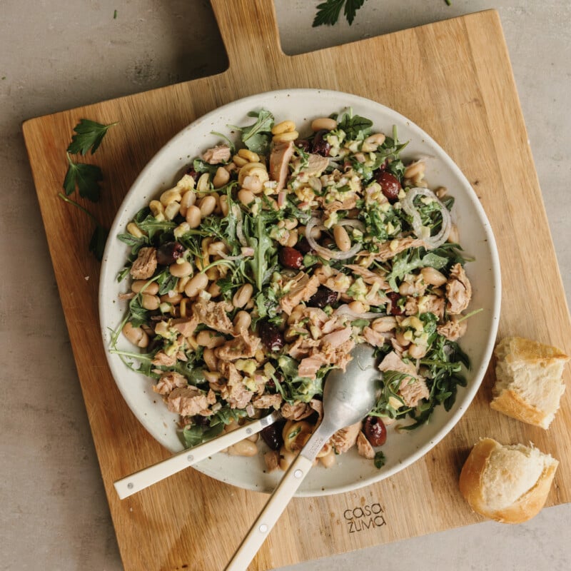 mediterranean tuna white bean salad