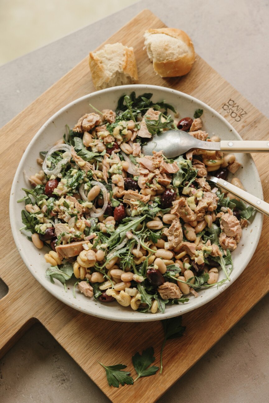mediterranean tuna white bean salad