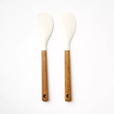 Acacia Wood/Silicone Mini Spatula Set