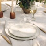casa zuma clay - white speckled dinnerware