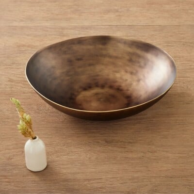 organic metal bowl, West Elm