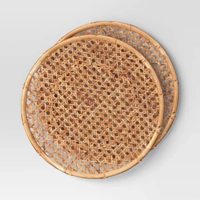 2pk Rattan Cane Chargers