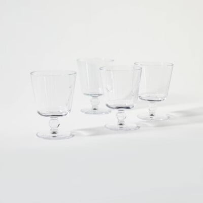 4pc Glass Drinkware Set Clear