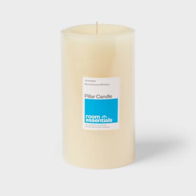 7" x 4" Unscented Pillar Candle