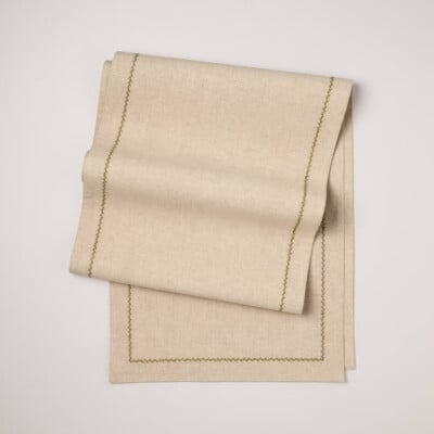 Embroidered Border Standard Runner