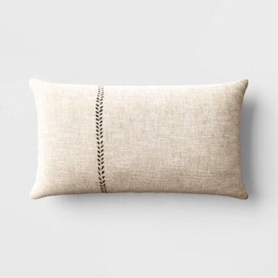 oversized stitched lumbar pillow