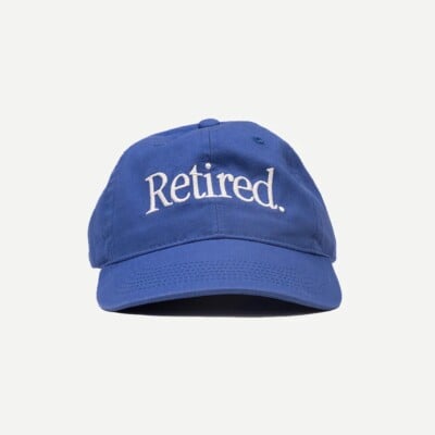 blue "retired" hat
