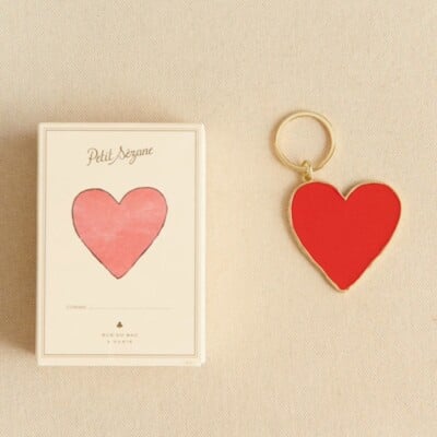 sezane heart keychain