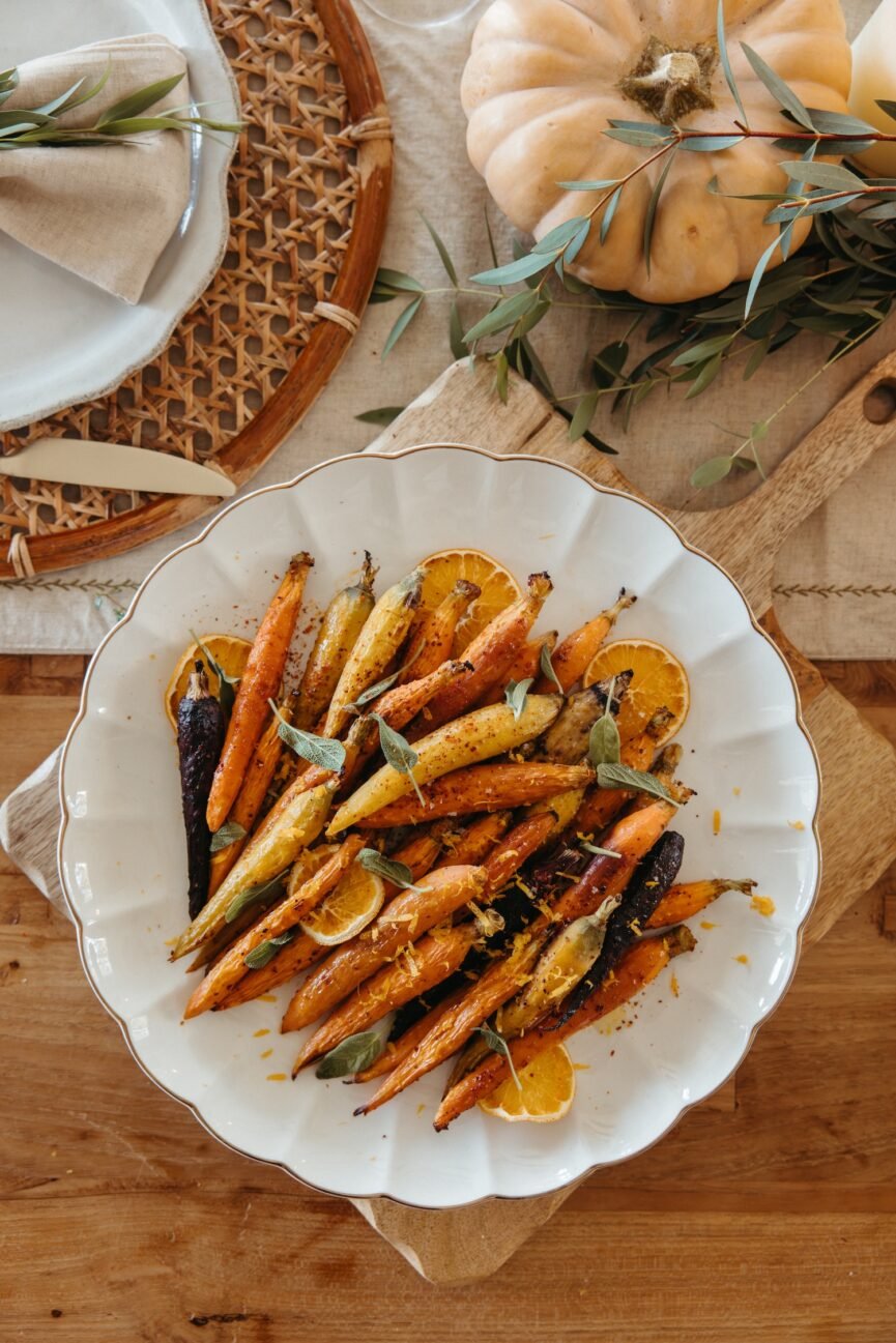 Roasted Thanksgiving carrots