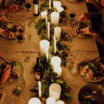 candlelit holiday table