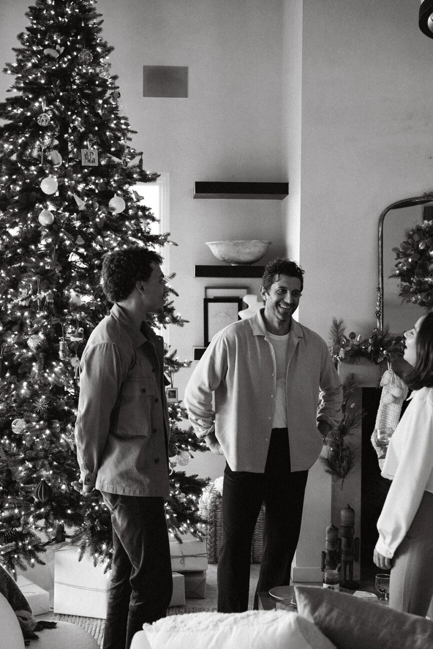 guests at holiday dinner party