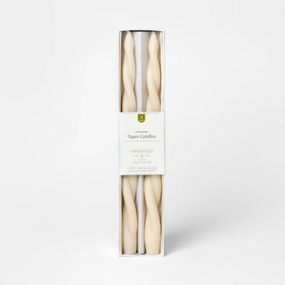4pk Twisted Taper Candle Set