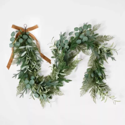 96" Christmas Extra Full Olive and Pine Garland