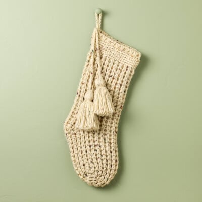 Confetti Fleck Waffle Knit Christmas Stocking