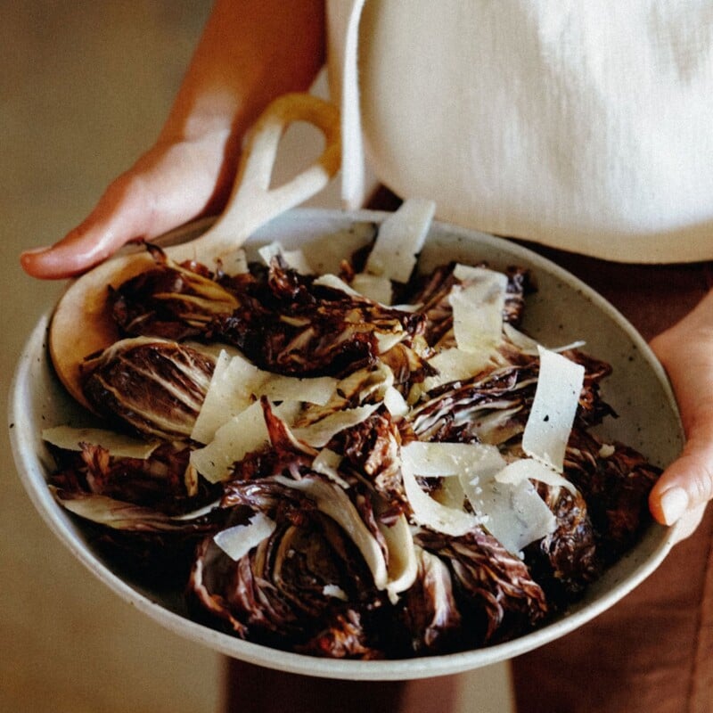 roasted radicchio with manchego