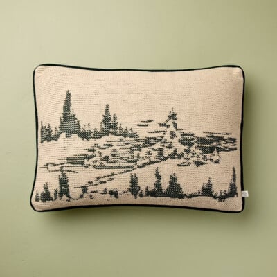 Snowy Icon Lumbar Pillow