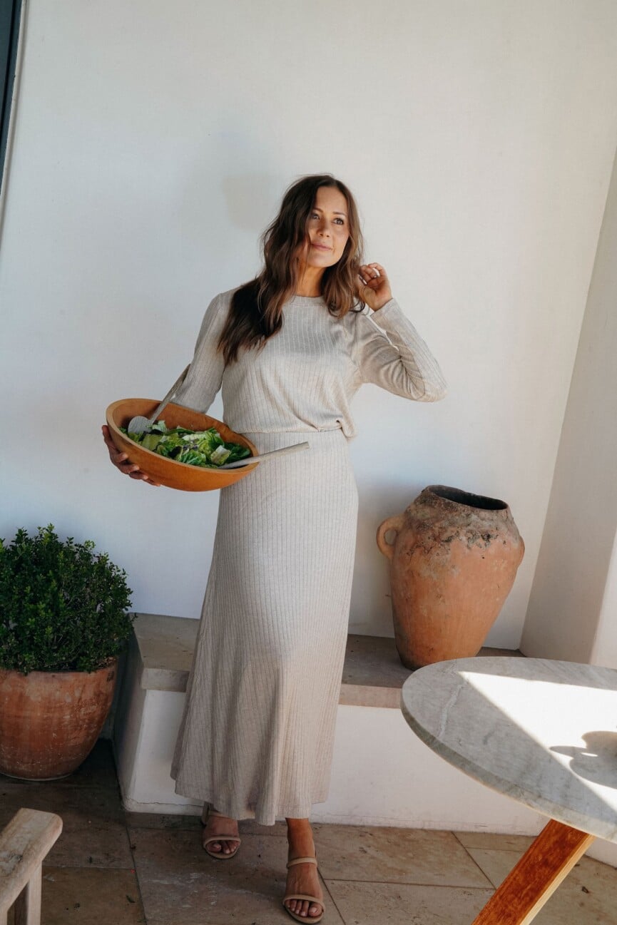 Camille Styles hosting outfit