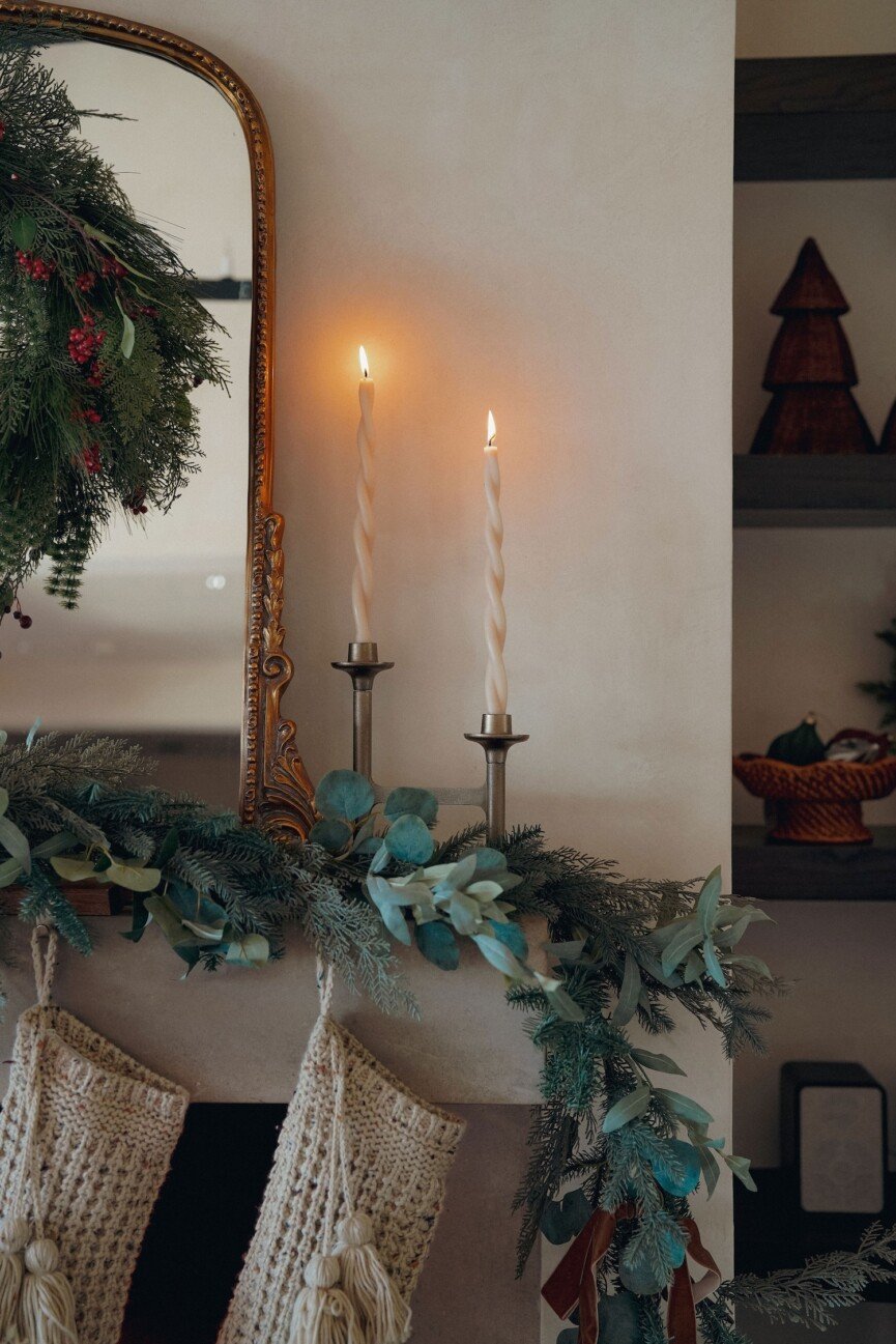 Ralph Lauren Christmas mantel