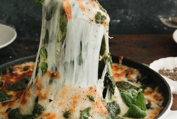 Cheesy sheet pan gnochi