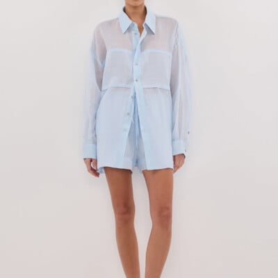 kai cornflower oversized shirt