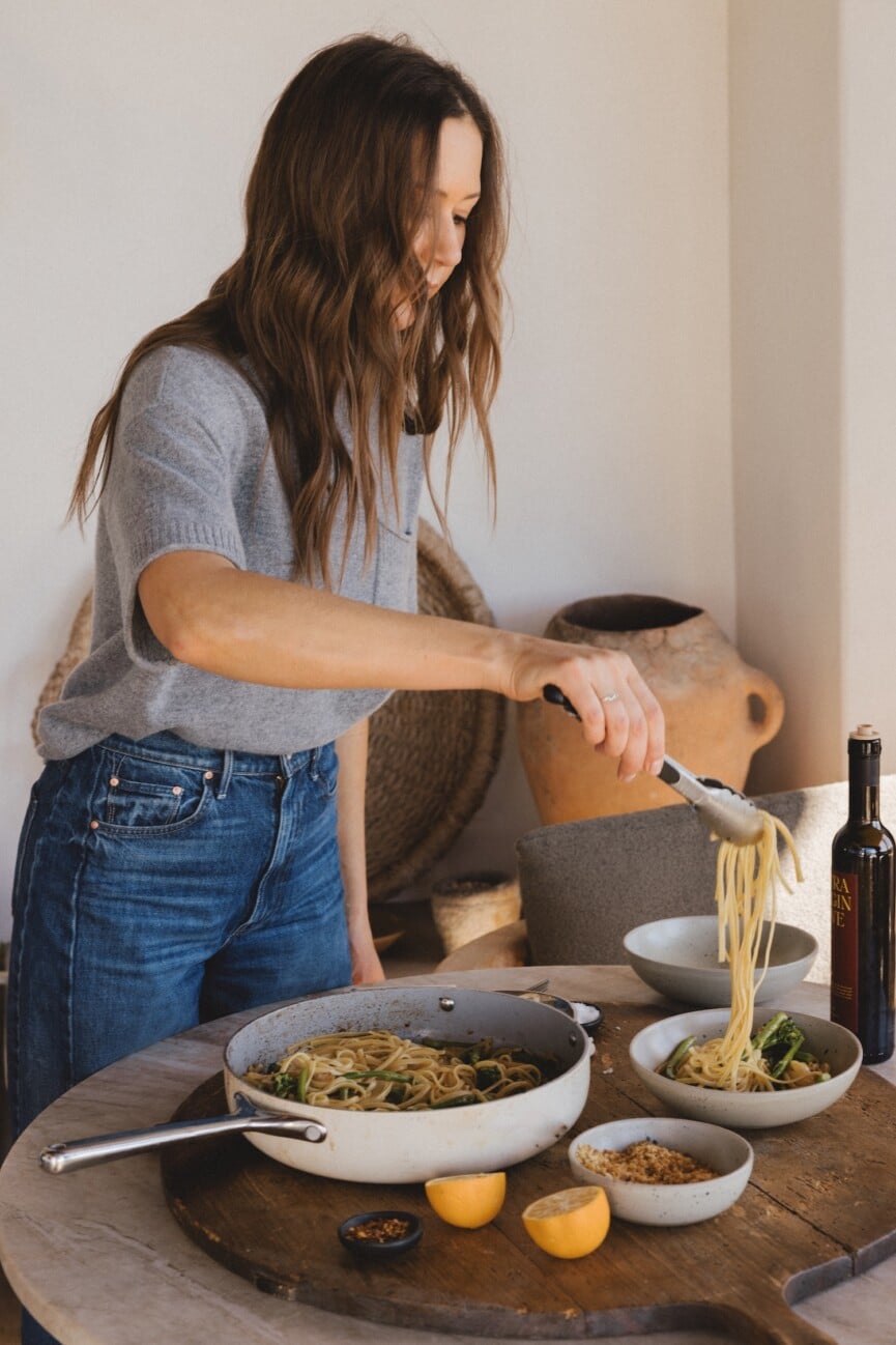 Blistered Broccolini Pasta with Garlic, Lemon & Toasted Breadcrumbs