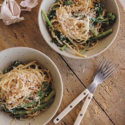 Blistered Broccolini Pasta with Garlic, Lemon & Toasted Breadcrumbs
