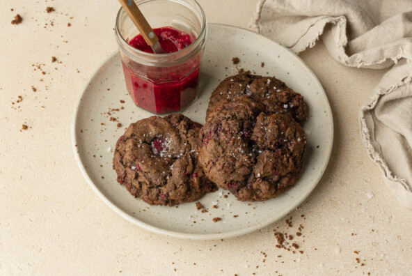 brownie raspberry cookies