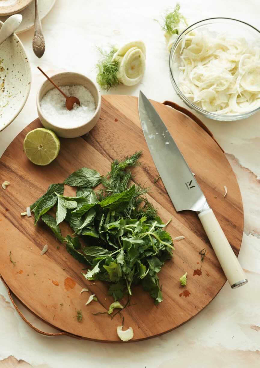 Freshly picked herbs to grow at home.