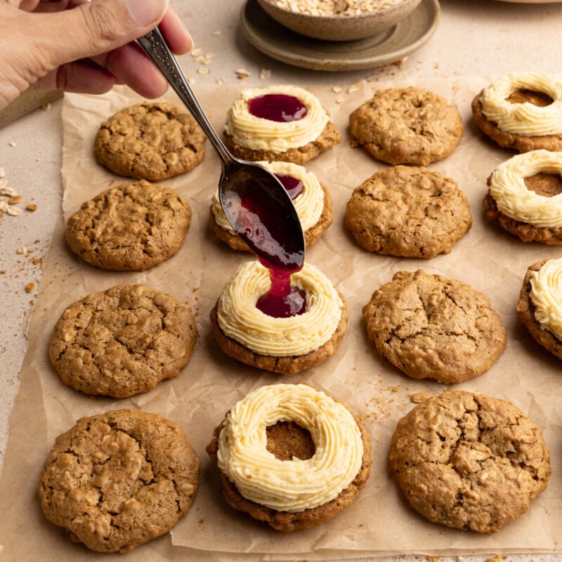 Strawberry Oatmeal Cream Pie