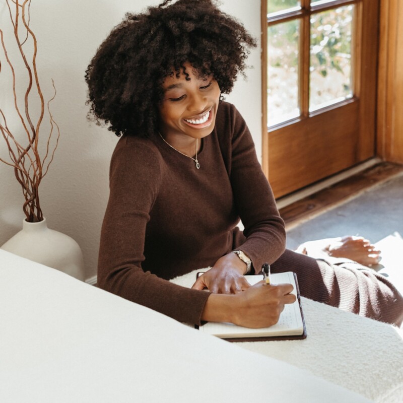Woman journaling