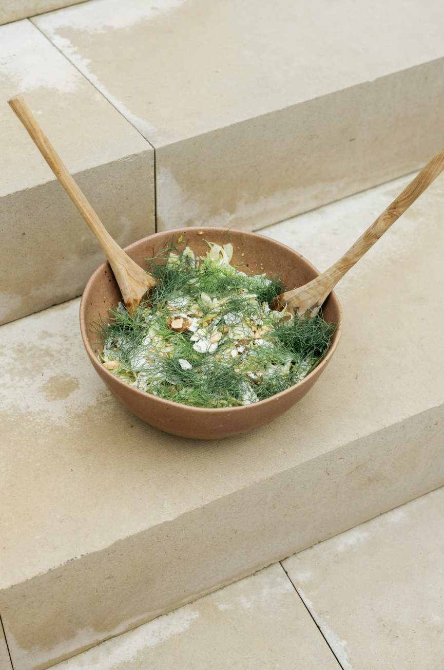 Make Ahead Fennel Salad with Dates, Blue Cheese, and Almonds