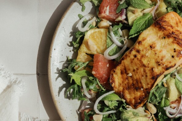 Spring salmon salad Camille Styles