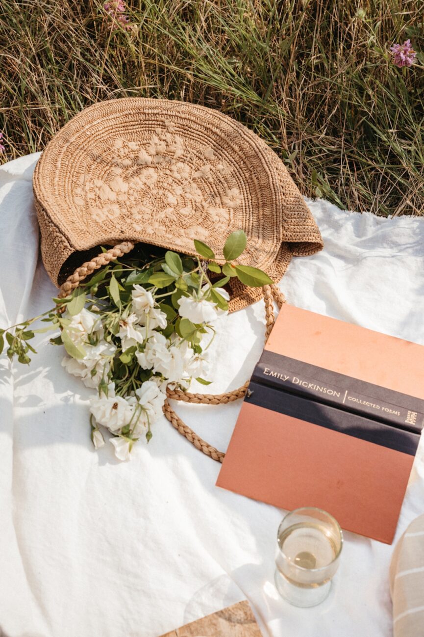 Memoirs best made on a picnic blanket next to flowers and a glass of wine.