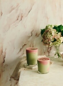 Strawberry matcha smoothie