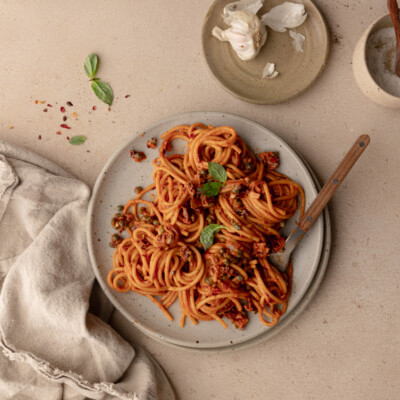 sun dried tomato caper pasta