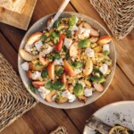 Grilled Corn & Peach Salad