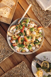 Grilled Corn & Peach Salad