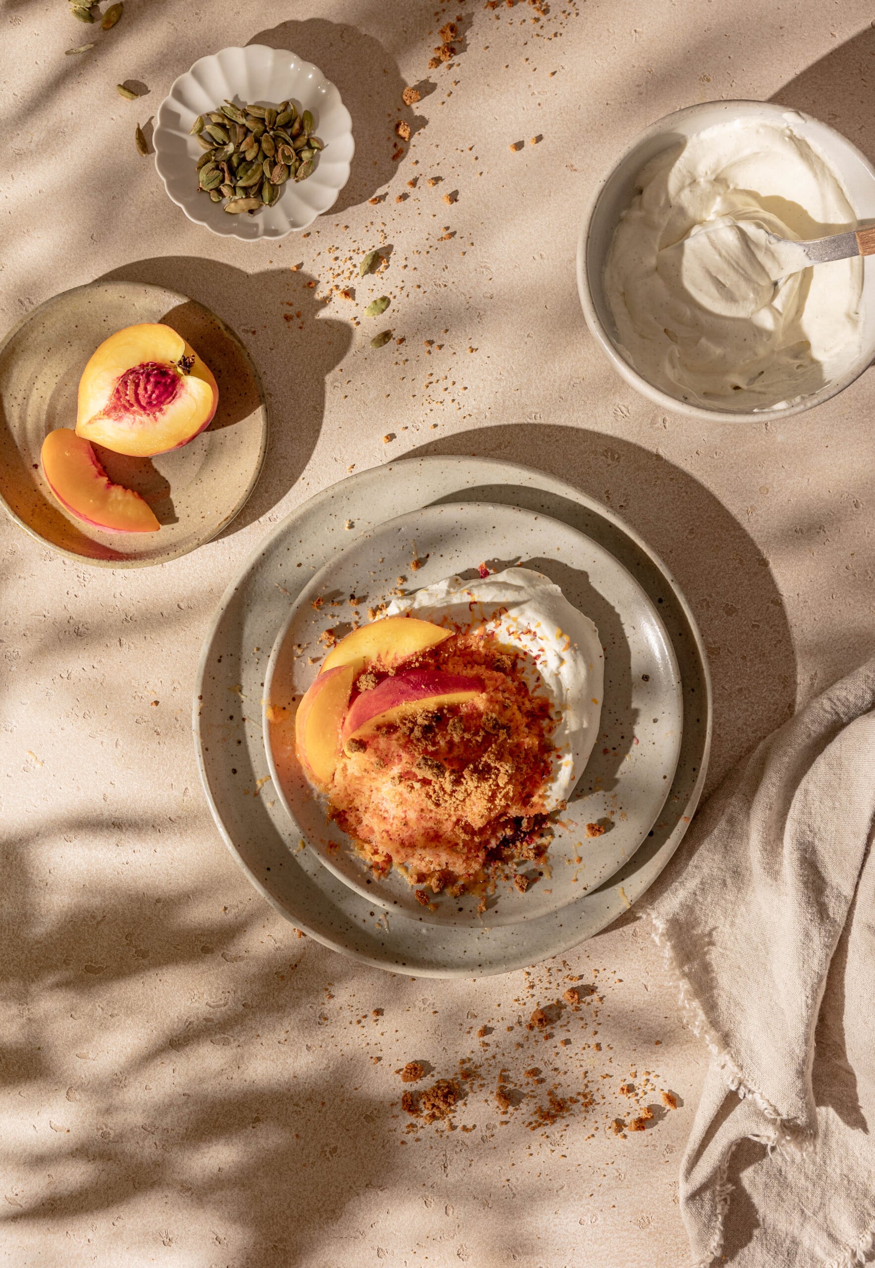 Shaved Frozen Peaches and Crea Shaved Frozen Peaches and Crea