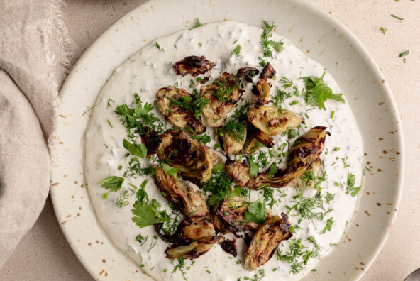 Whipped Feta and Baked Artichokes
