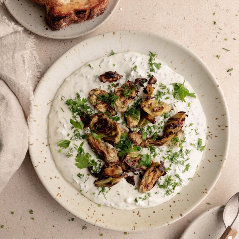 Whipped Feta and Baked Artichokes