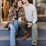 fun questions for couples - husband and wife sitting on stoop