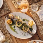 whole grilled fish with lemon and herbs