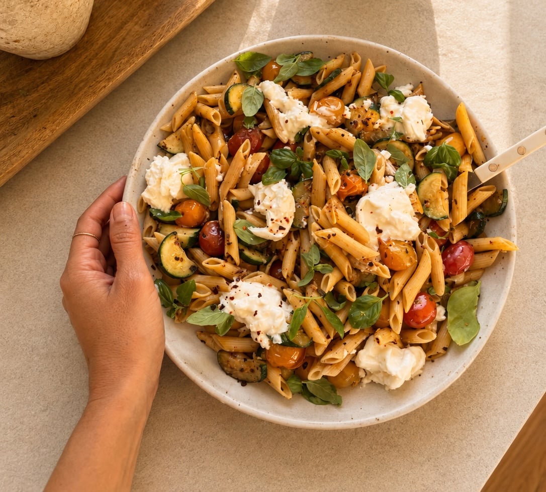 The Burst Tomato-and-Zucchini Pasta I Make on Busy Weeknights