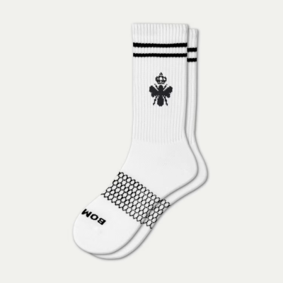Bombas White Calf Socks