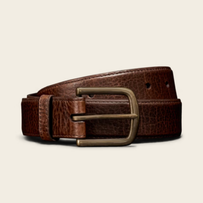 Brown Bison Leather Belt