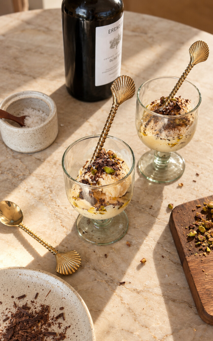 Olive Oil Pistachio Affogato