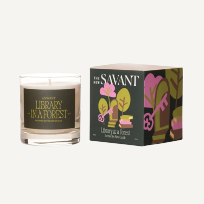 The New Savant Library in a Forest Candle