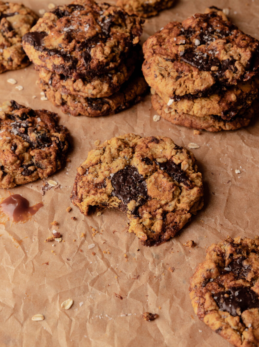 date and salted caramel chocolate chip cookies